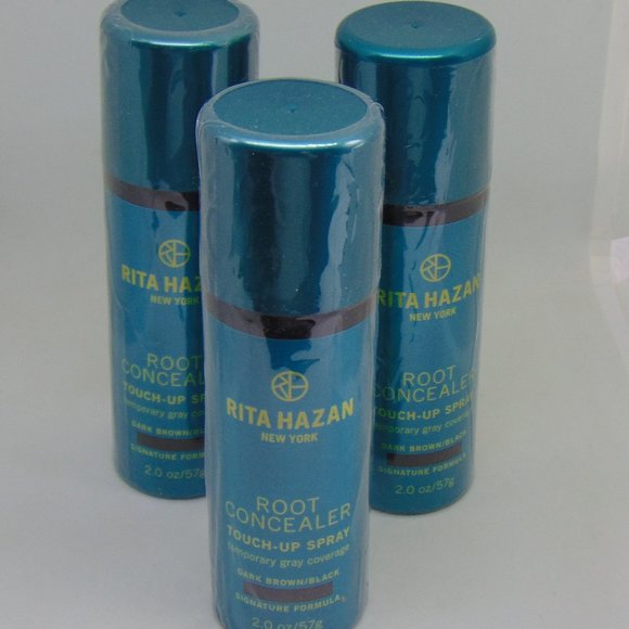 Lot of 3 RITA HAZAN Root Concealer Touch-Up Spray Dark Brown/Black 1.0oz/28g - Picture 1 of 1
